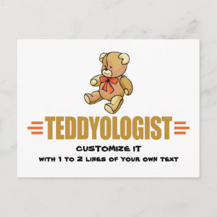 Cartão Postal Eu Adoro Ursos de Teddy