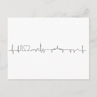Cartão Postal Eu adoro Viena (estilo ecg)