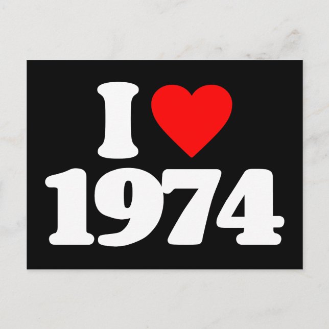 CARTÃO POSTAL EU AMO 1974 (Frente)