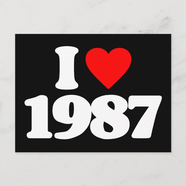CARTÃO POSTAL EU AMO 1987 (Frente)
