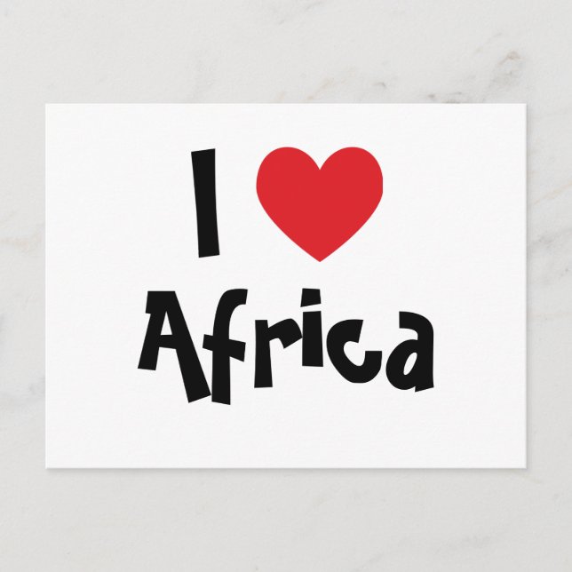 Cartão Postal Eu Amo a África (Frente)