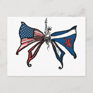 Cartão Postal Eu amo a América e a Escócia!!