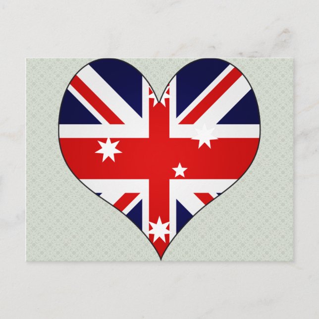 Cartão Postal Eu amo a Austrália (Frente)