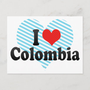 Cartão Postal Eu amo a Colômbia