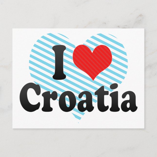 Cartão Postal Eu amo a Croácia (Frente)