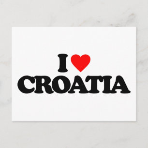 CARTÃO POSTAL EU AMO A CROÁCIA