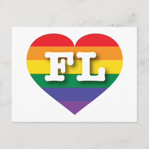 Cartão Postal Eu amo a Flórida Orgulho gay