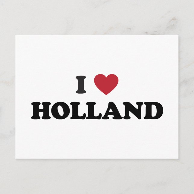 Cartão Postal Eu amo a Holanda (Frente)