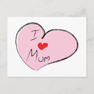 Cartão Postal Eu Amo A Mãe