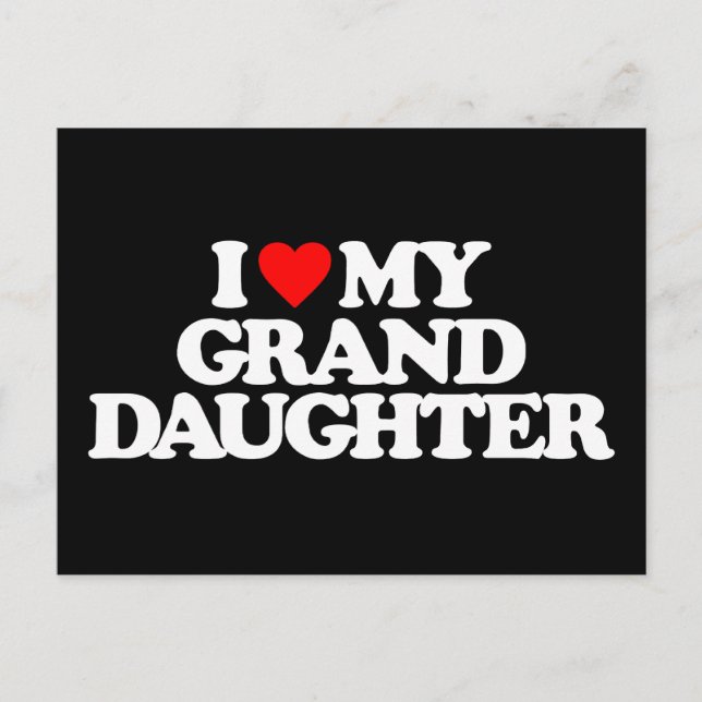 CARTÃO POSTAL EU AMO A MINHA AVÓ (Frente)