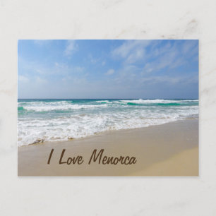 Cartão Postal Eu amo a praia de Menorca