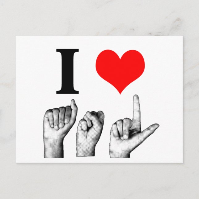 Cartão Postal Eu Amo A-S-L (Frente)