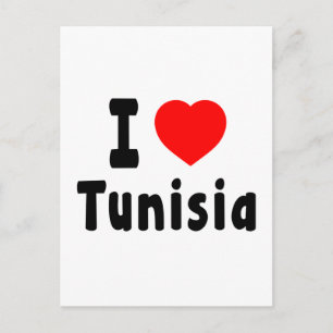 Cartão Postal Eu amo a Tunísia.