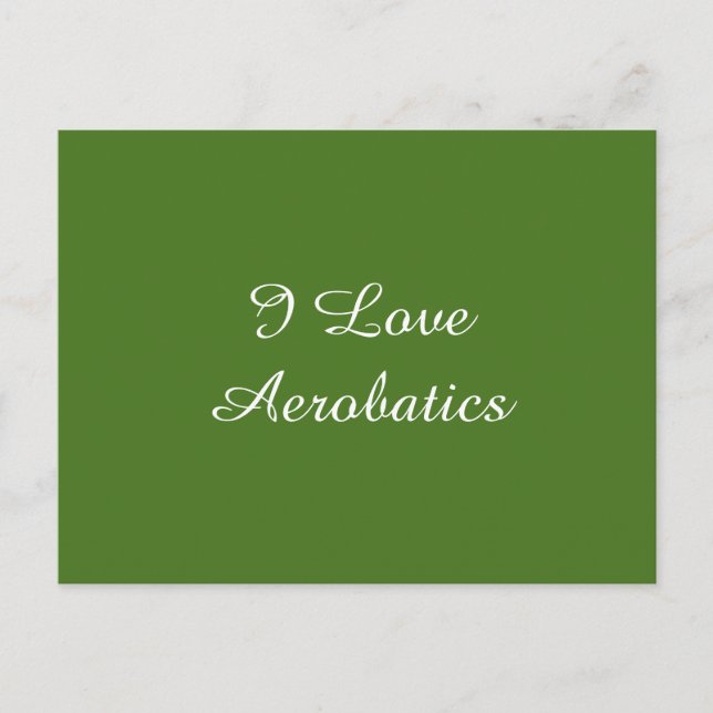 Cartão Postal Eu Amo Aerobática (Frente)