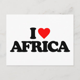 CARTÃO POSTAL EU AMO ÁFRICA