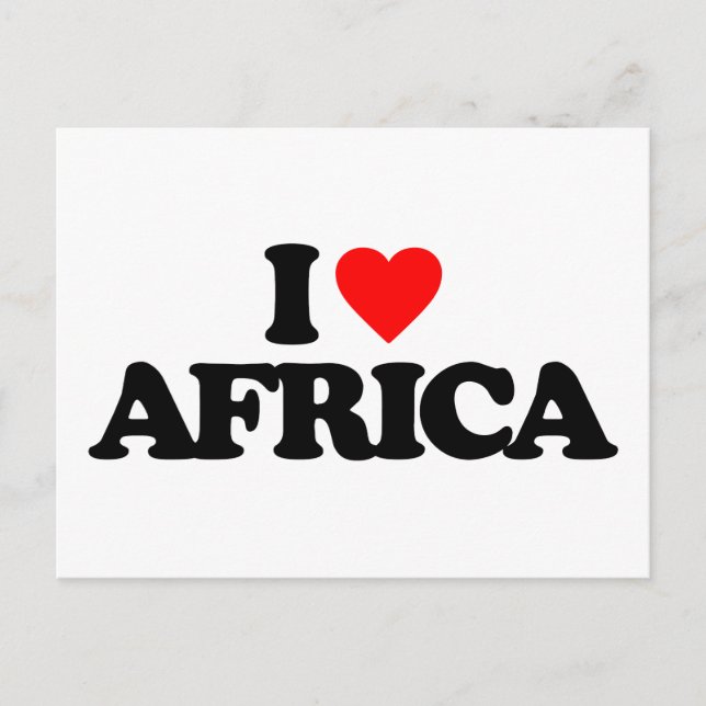 CARTÃO POSTAL EU AMO ÁFRICA (Frente)