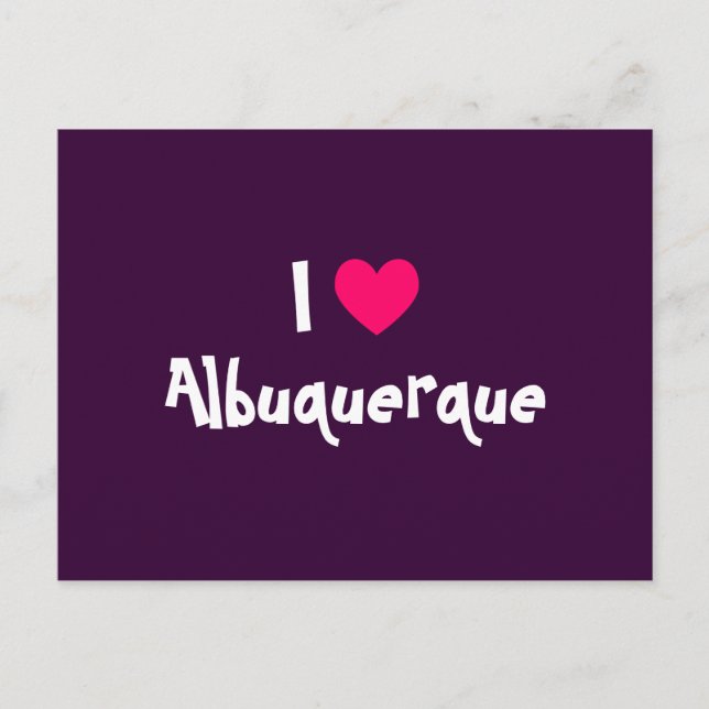 Cartão Postal Eu Amo Albuquerque (Frente)