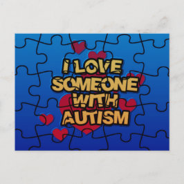 Cartão Postal Eu Amo Alguém Com Cartão-Postal Autismo