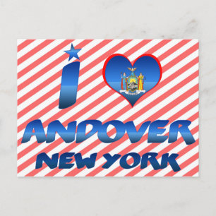 Cartão Postal Eu amo Andover, Nova York