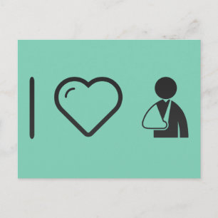 Cartão Postal Eu Amo Armas Quebradas