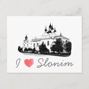 Cartão Postal Eu Amo Arquitetura Slonim Belarus