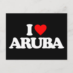 CARTÃO POSTAL EU AMO ARUBA
