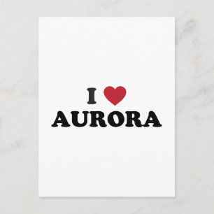 Cartão Postal Eu Amo Aurora Illinois