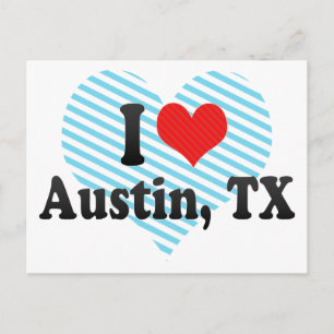 Cartão Postal Eu Amo Austin, TX