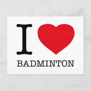 CARTÃO POSTAL EU AMO BADMINTON