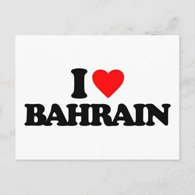 CARTÃO POSTAL EU AMO BAHRAIN (Frente)