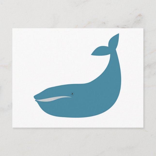 Cartão Postal Eu amo baleias (Frente)