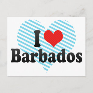 Cartão Postal Eu amo Barbados