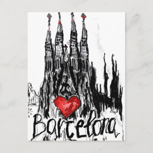 Cartão Postal Eu amo Barcelona