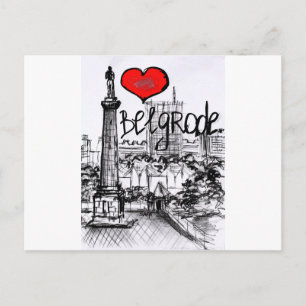Cartão Postal Eu amo Belgrado