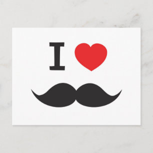 Cartão Postal Eu Amo Bigode