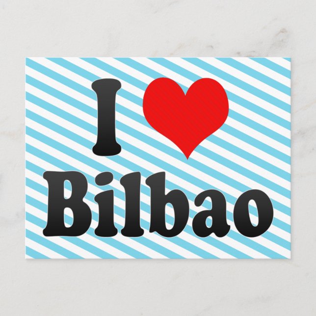 Cartão Postal Eu Amo Bilbao, Espanha (Frente)
