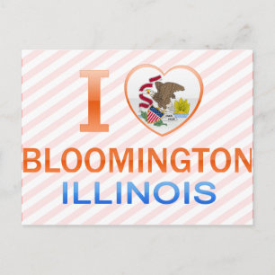 Cartão Postal Eu Amo Bloomington, IL