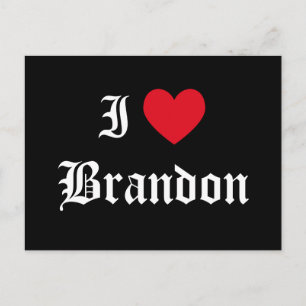Cartão Postal Eu amo Brandon