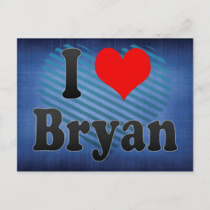 Cartão Postal Eu Amo Bryan, Estados Unidos