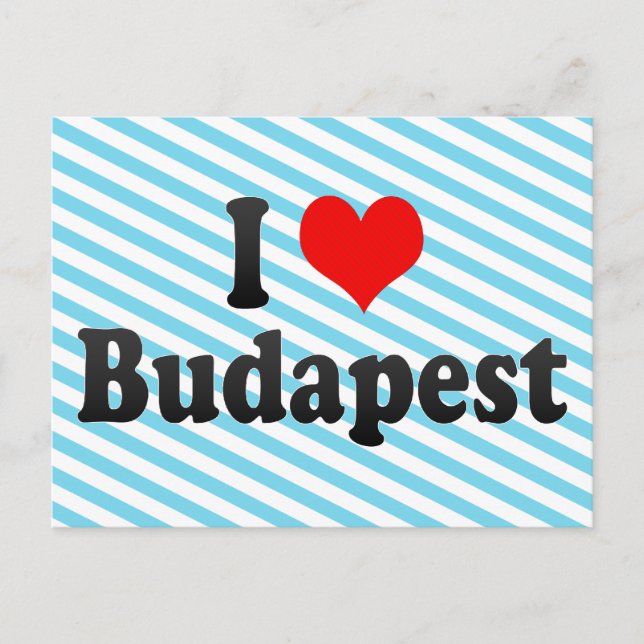 Cartão Postal Eu Amo Budapeste, Hungria (Frente)