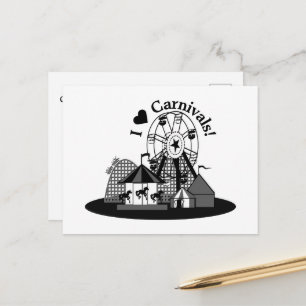 Cartão Postal Eu Amo Carnavais!