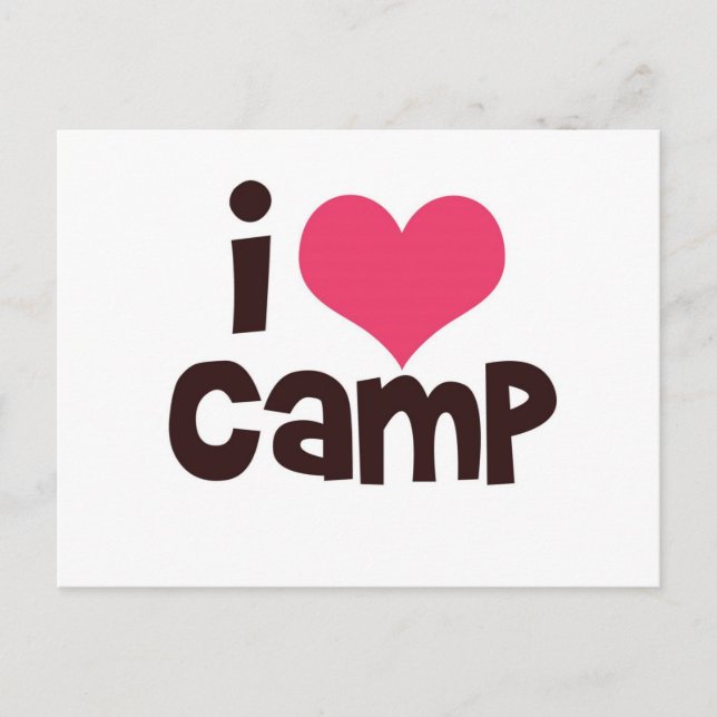 Cartão Postal Eu Amo Cartaz Do Camp (Frente)