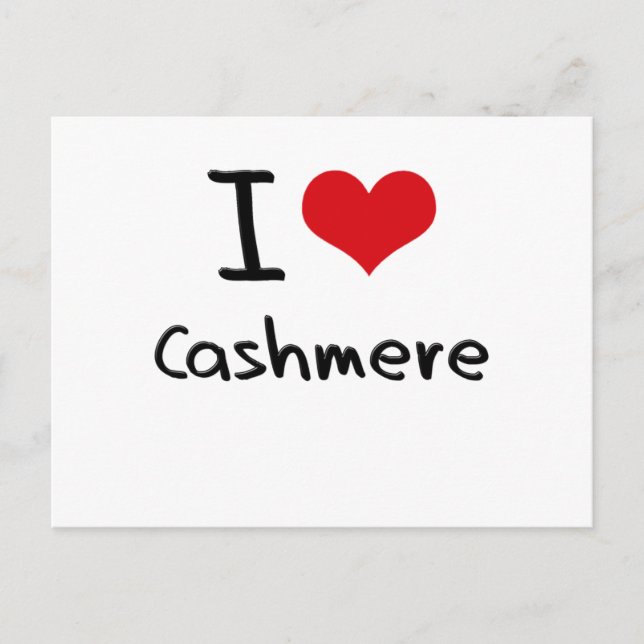 Cartão Postal Eu amo Cashmere (Frente)