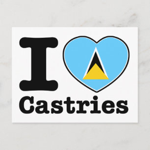 Cartão Postal Eu amo Castries