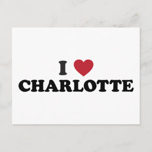 Cartão Postal Eu amo Charlotte North Carolina