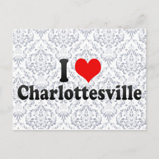 Cartão Postal Eu Amo Charlottesville, Estados Unidos