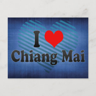 Cartão Postal Eu Amo Chiang Mai, Tailândia