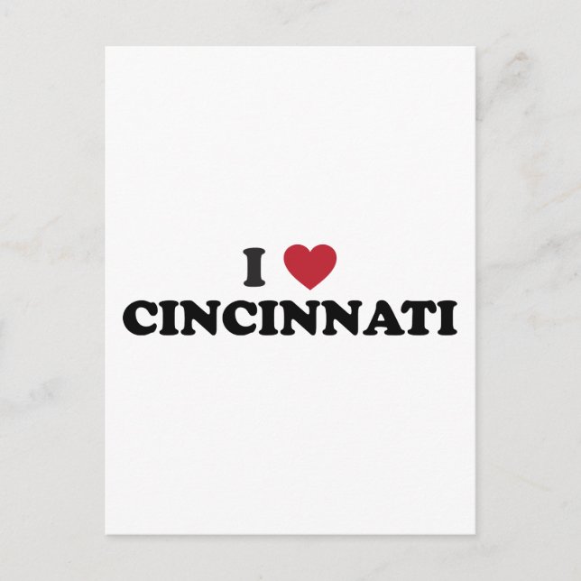 Cartão Postal Eu amo Cincinnati Ohio (Frente)