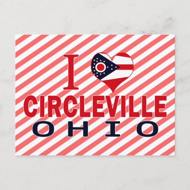 Cartão Postal Eu amo Circleville, Ohio (Frente)