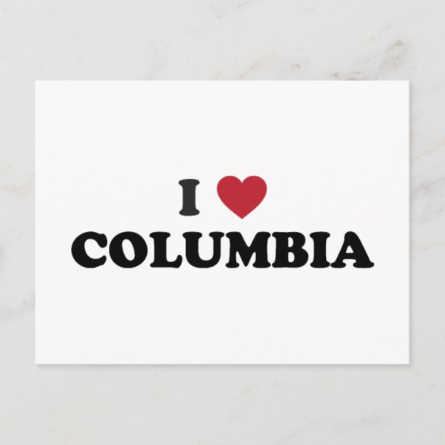 Cartão Postal Eu amo Columbia Missouri (Frente)